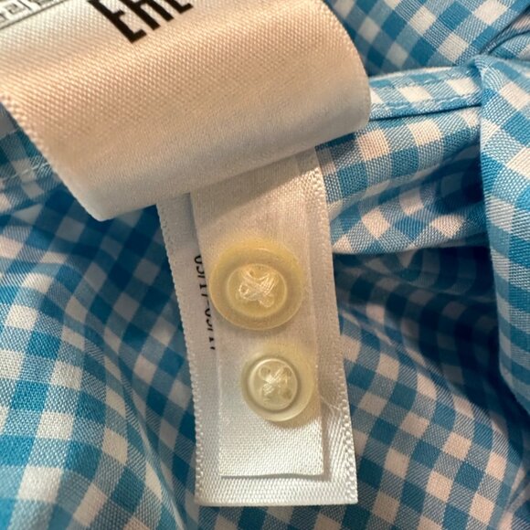 Banana Republic Grant Fit Stretch Long Sleeve Non Iron Blue Plaid Size L - Picture 8 of 8